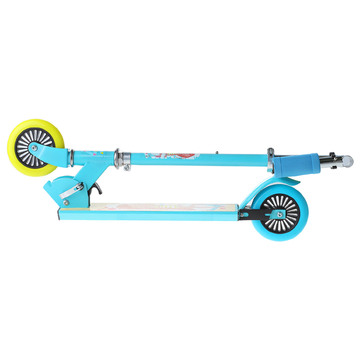 Самокат-снегокат 2 в 1 "Красотка", цвет голубой