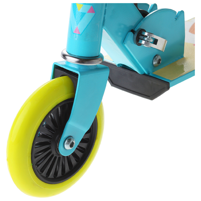 Самокат-снегокат 2 в 1 "Красотка", цвет голубой