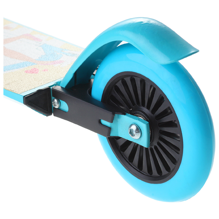 Самокат-снегокат 2 в 1 "Красотка", цвет голубой