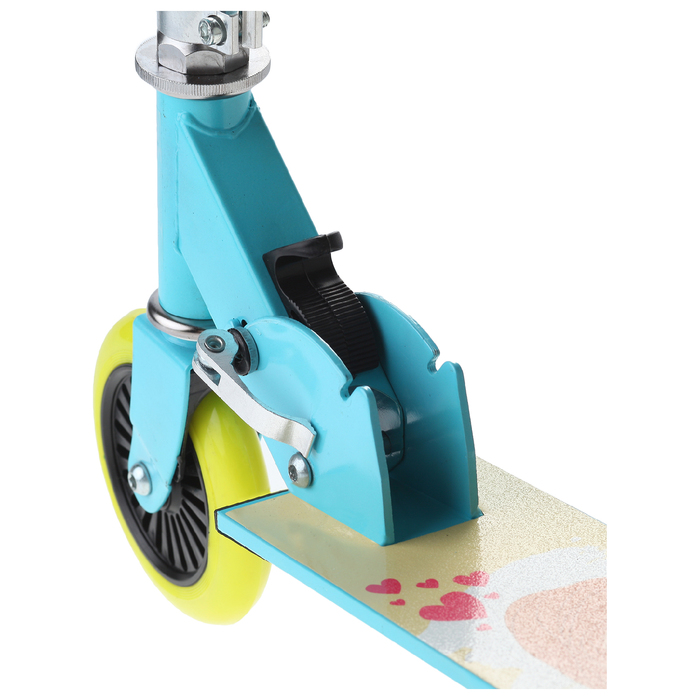 Самокат-снегокат 2 в 1 "Красотка", цвет голубой