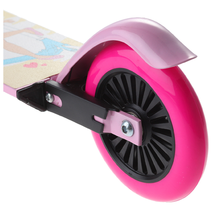Самокат-снегокат 2 в 1 "Красотка", цвет розовый