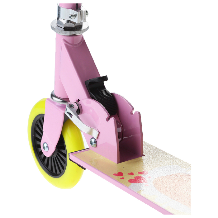 Самокат-снегокат 2 в 1 "Красотка", цвет розовый