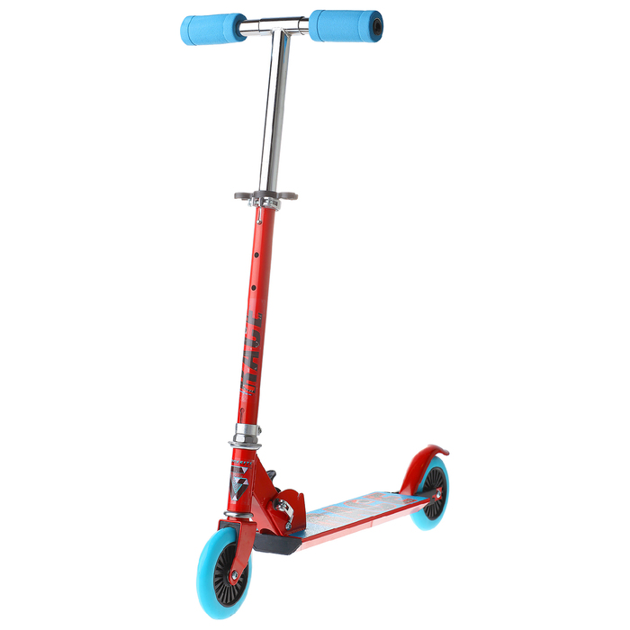 Самокат-снегокат 2 в 1 "RACE", цвет красный