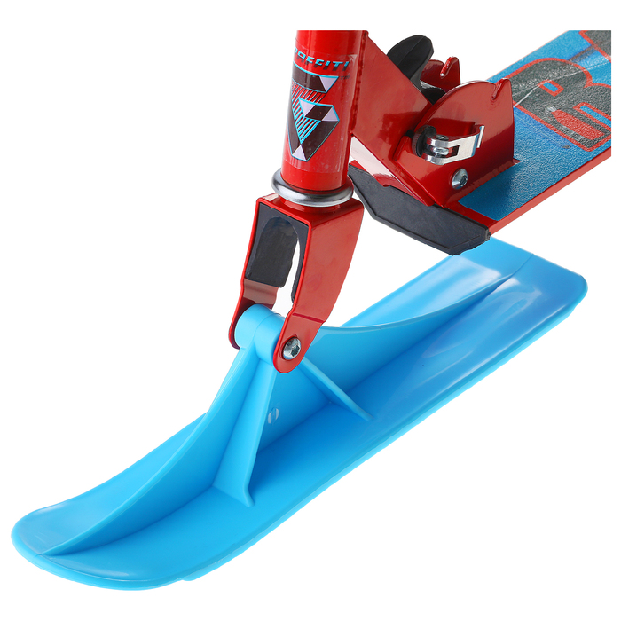 Самокат-снегокат 2 в 1 "RACE", цвет красный