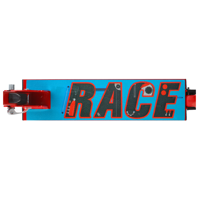 Самокат-снегокат 2 в 1 "RACE", цвет красный