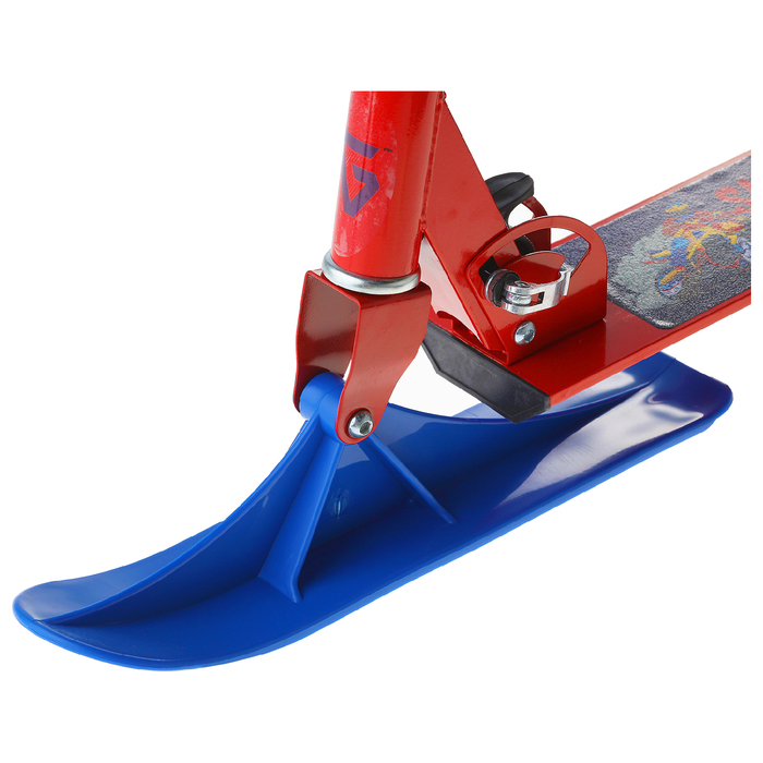 Самокат-снегокат зимний 2 в 1 "Super rider", цвет красный