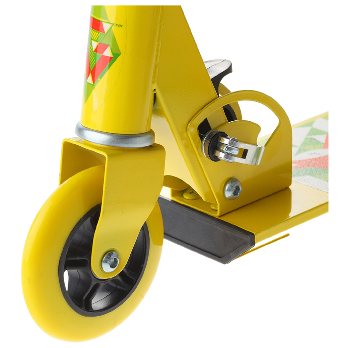 Самокат-снегокат зимний 2 в 1 "Лисы", цвет желтый