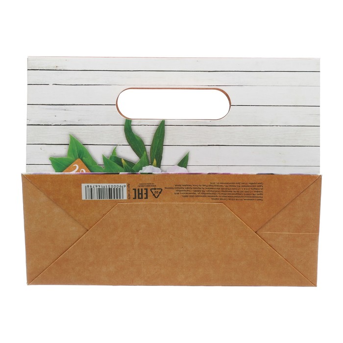 Пакет подарочный «Поздравляю», 23 × 18 × 10 см