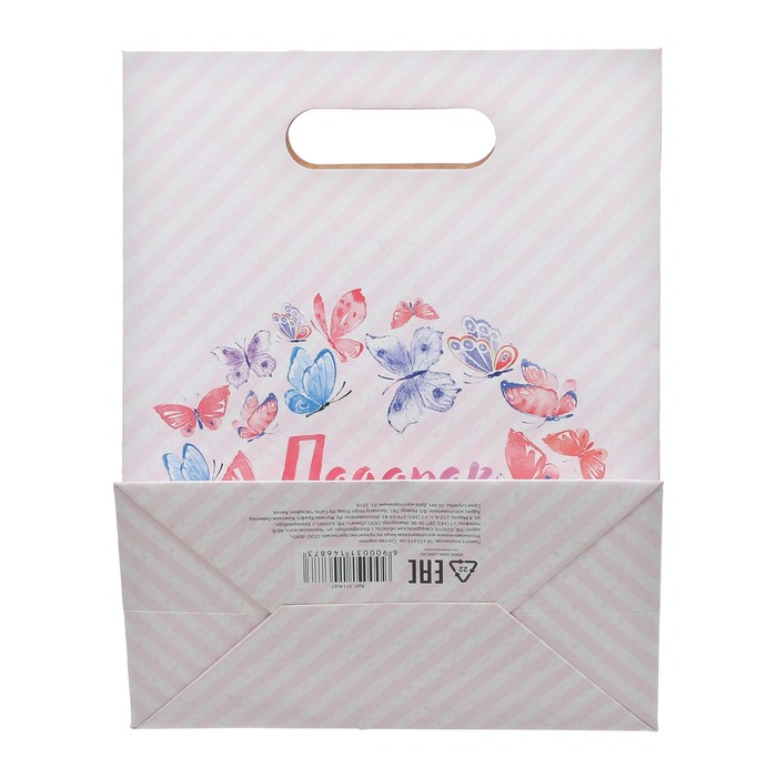 Пакет подарочный «Подарок замечательный», 18 × 23 × 10 см
