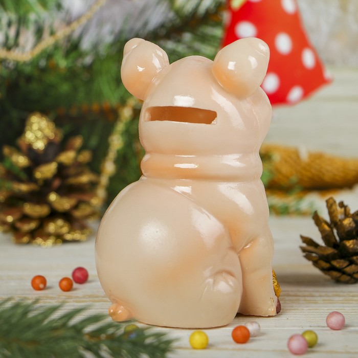 Копилка полистоун "Хрюша толстячок" МИКС 10,6х8х7 см