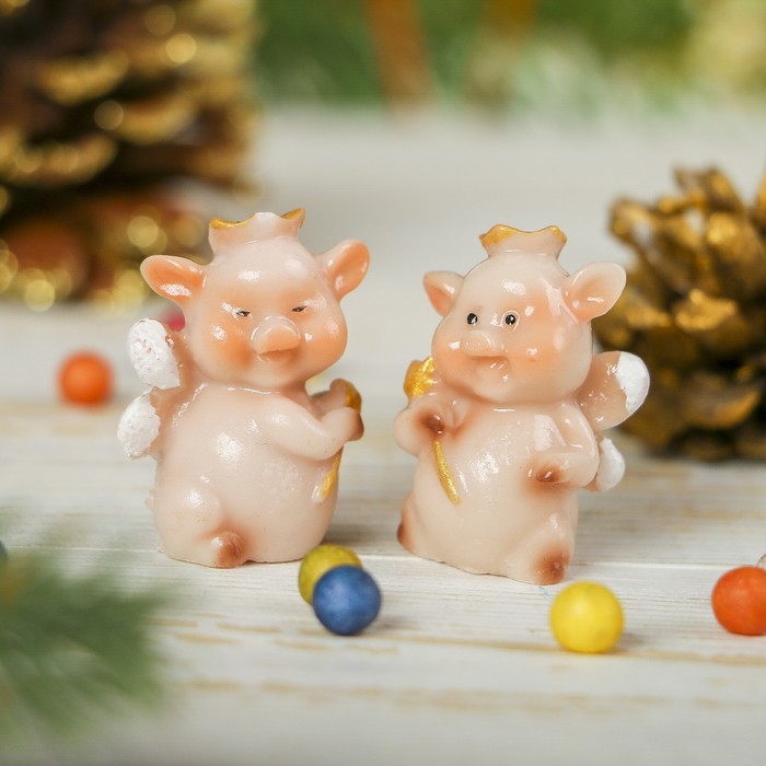 Сувенир полистоун "Хрюша фея" МИКС 3,5х2,4х2 см