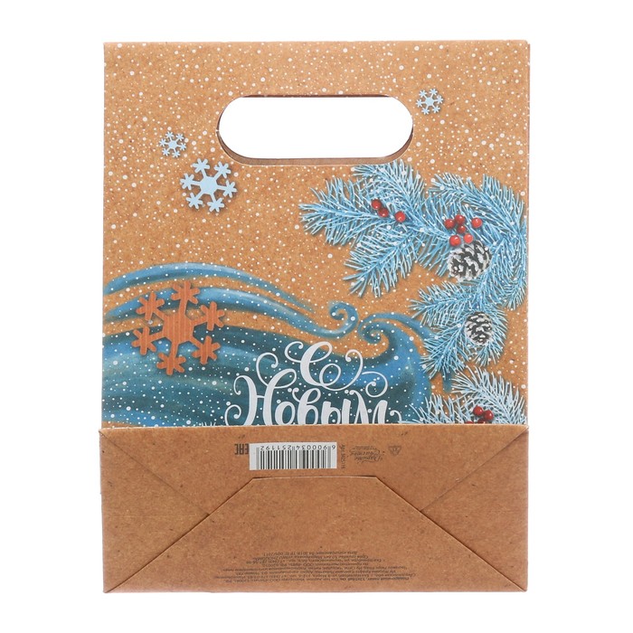Пакет подарочный «С Новым Годом», 12 × 16 × 6 см,