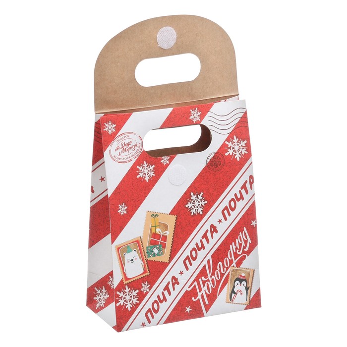 Пакет подарочный «Почта Новогодняя», 12 × 16 × 6 см,