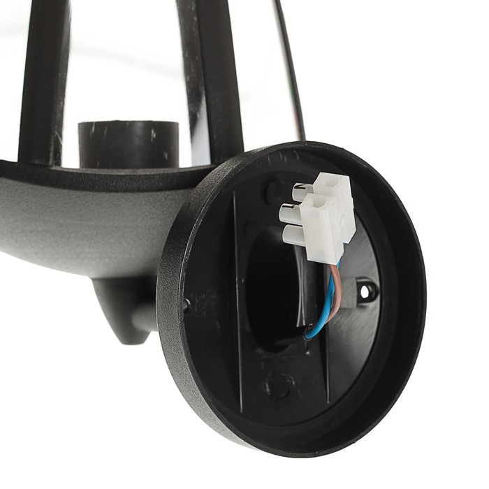 Светильник Luazon 03-2, садово-парковый, шестигранник, E27, настенный, вниз, черный