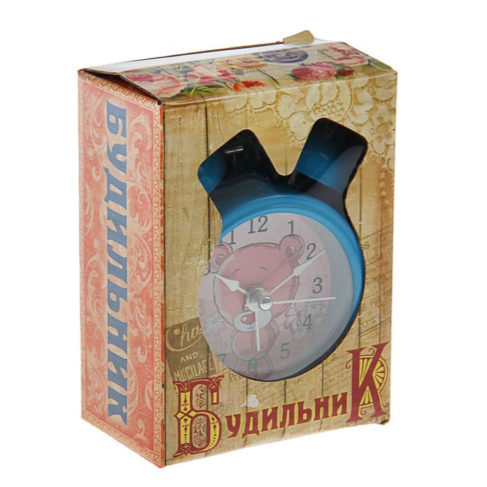 Будильник "Мишка-стесняшка", цвета МИКС