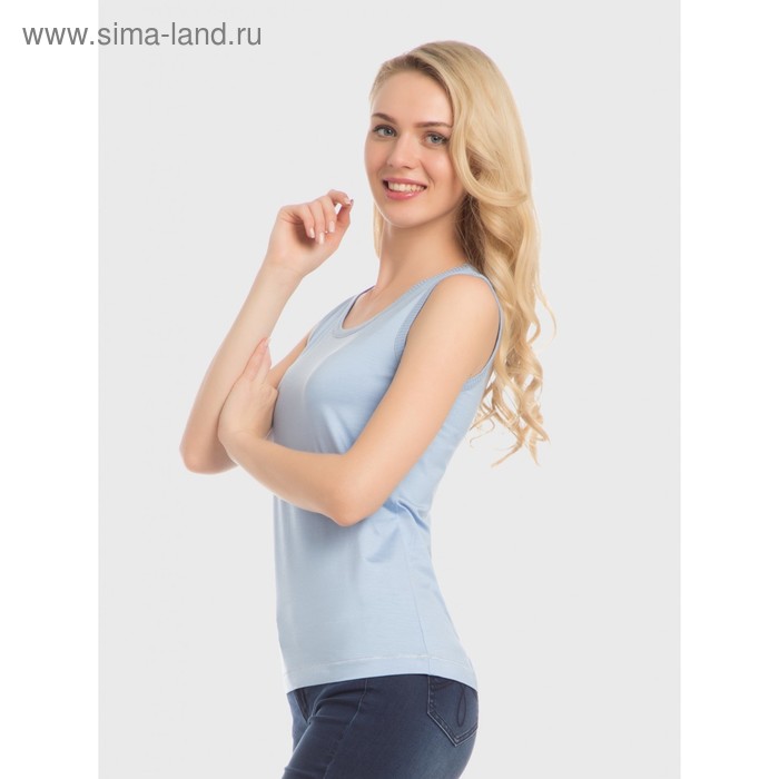 фото Майка женская ce ld 712, размер 44, рост 170 см, цвет голубой conte elegant