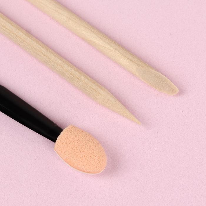 Набор для дизайна ногтей: 4 баночки, карусель на 12 ячеек, аппликатор, апельсиновые палочки 2шт, фольга