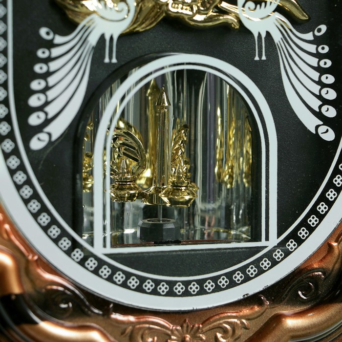 Ретро-часы настенные интерьерные с торсионным маятником «Павлины», ажурные, 2АА, 34х18.5 см 356520