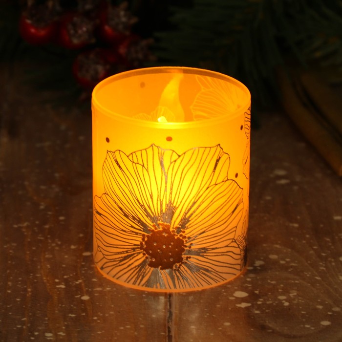 Электронная свеча "Цветы"