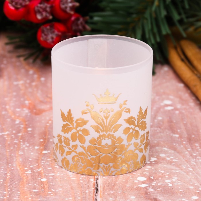 Электронная свеча "Цветочные вензеля"