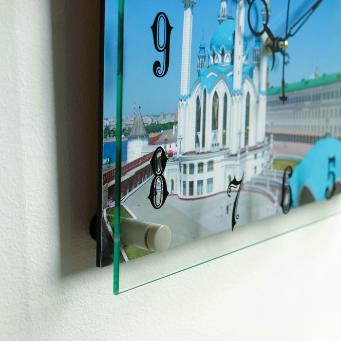 Часы настенные прямоугольные мечеть "Кул-Шариф", 25х35 см