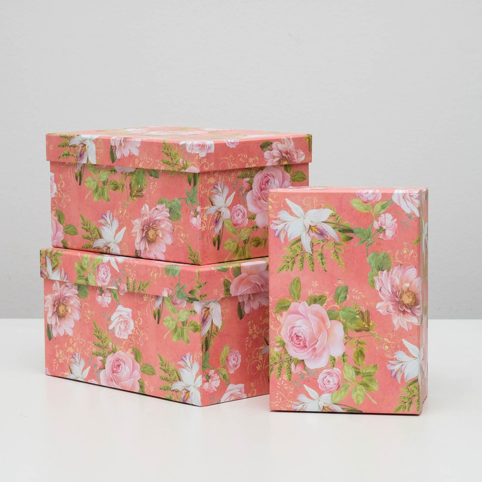 Набор коробок 3в1, 26 х 19 х 14 - 22 х 15 х 11 см