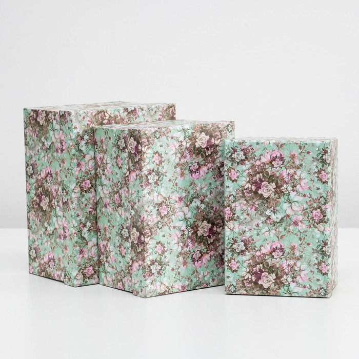 Набор коробок 3в1, 26 х 19 х 14 - 22 х 15 х 11 см