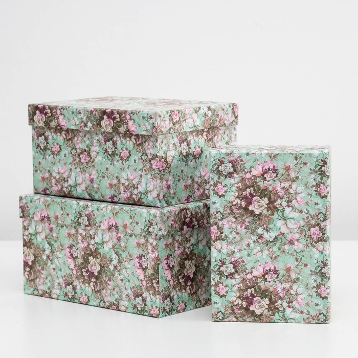 Набор коробок 3в1, 26 х 19 х 14 - 22 х 15 х 11 см