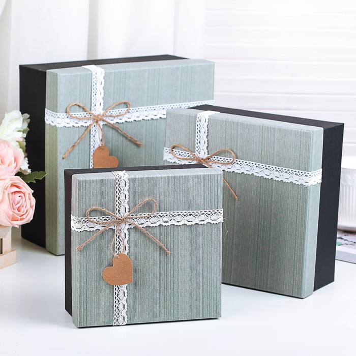 Набор коробок 3в1, 28 х 28 х 13 - 20 х 20 х 9 см