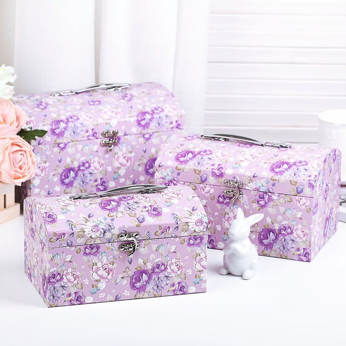 Набор коробок 3в1, 26 х 18 х 16,5 - 22 х 14 х 12,5 см