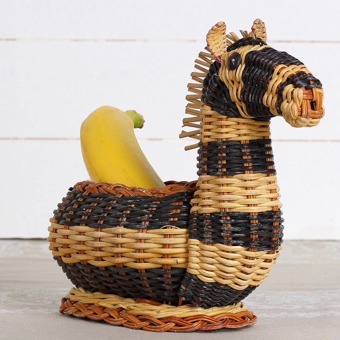 Фруктовница «Лошадка», 20×10×18 см, бамбук