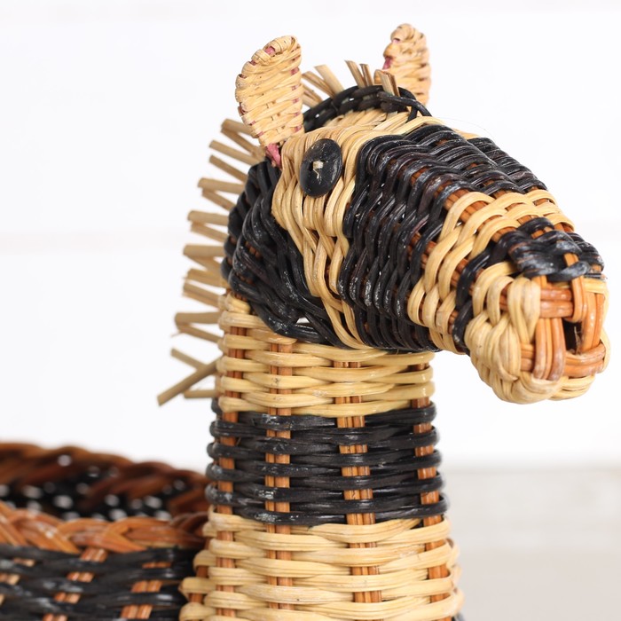 Фруктовница «Лошадка», 20×10×18 см, бамбук