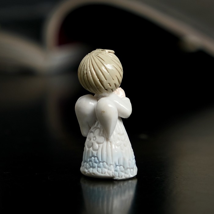 Сувенир полистоун лак "Ангелочек в небесно-голубом платье" МИКС 4х2х2 см