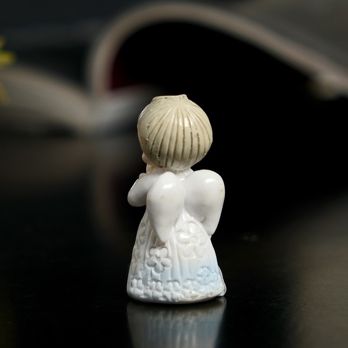 Сувенир полистоун лак "Ангелочек в небесно-голубом платье" МИКС 4х2х2 см