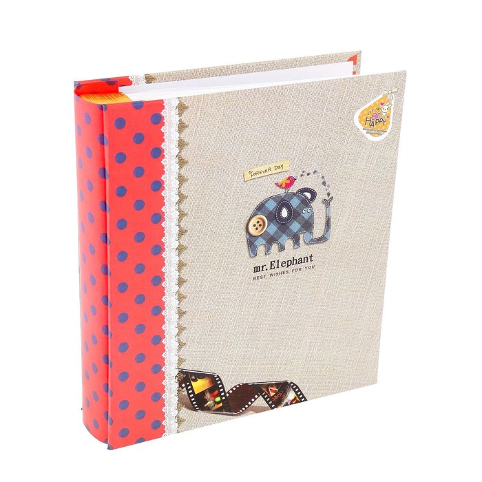 Фотоальбом на 100 фото 10х15 см "Игрушка в заплатках" МИКС 19,2х21х5,5 см