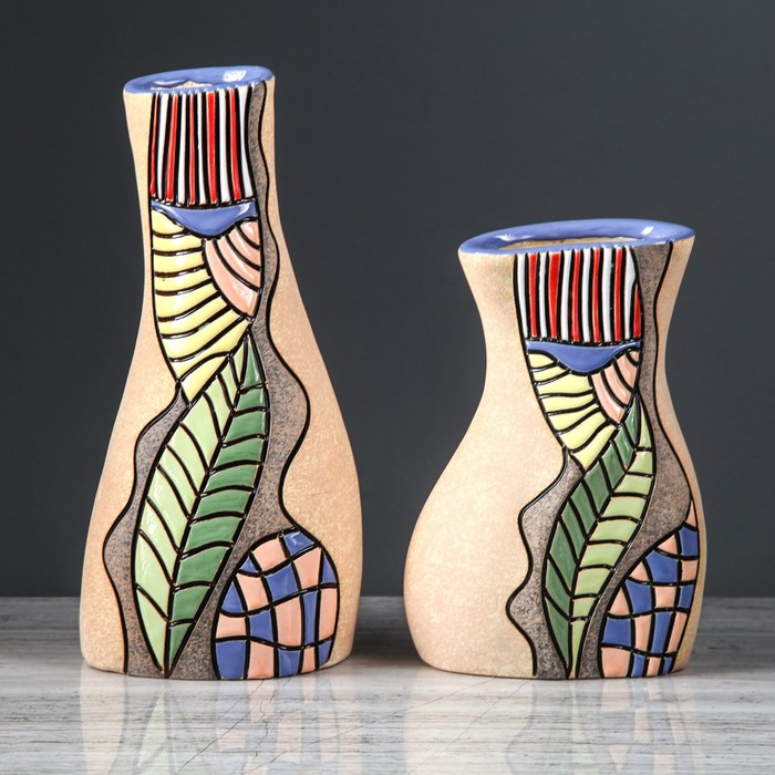 Ваза набор "Италия" 2 шт. микс