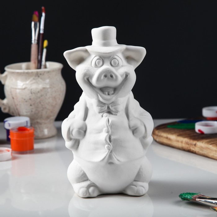 Копилка "Свинка кавалер", под роспись