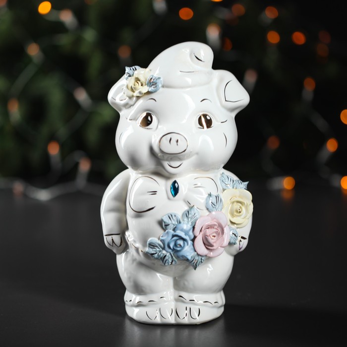 Копилка "Свинка малыш", лепка, микс