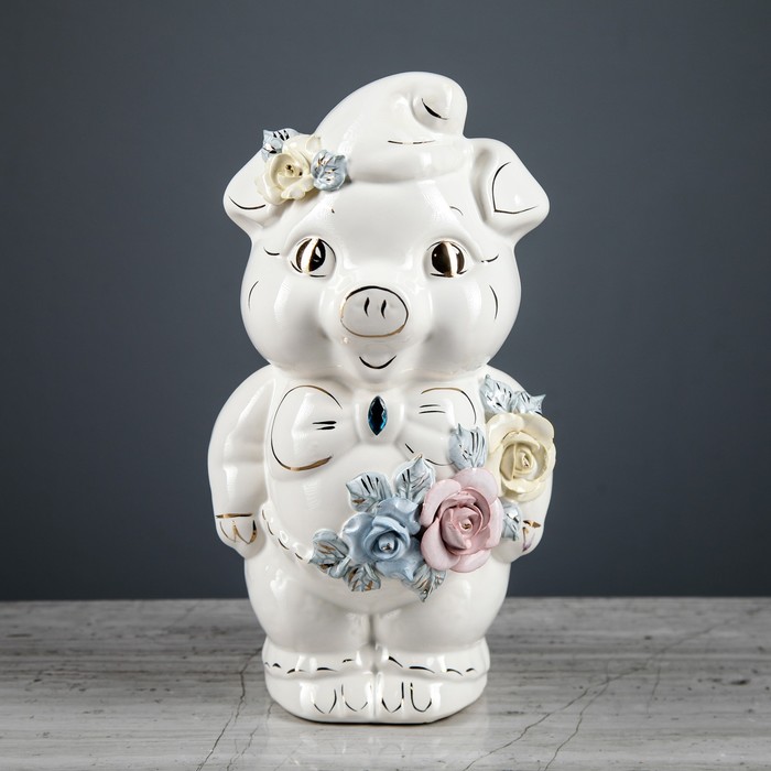 Копилка "Свинка малыш", лепка, микс