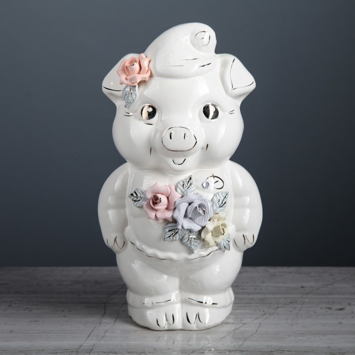 Копилка "Свинка малыш", лепка, микс