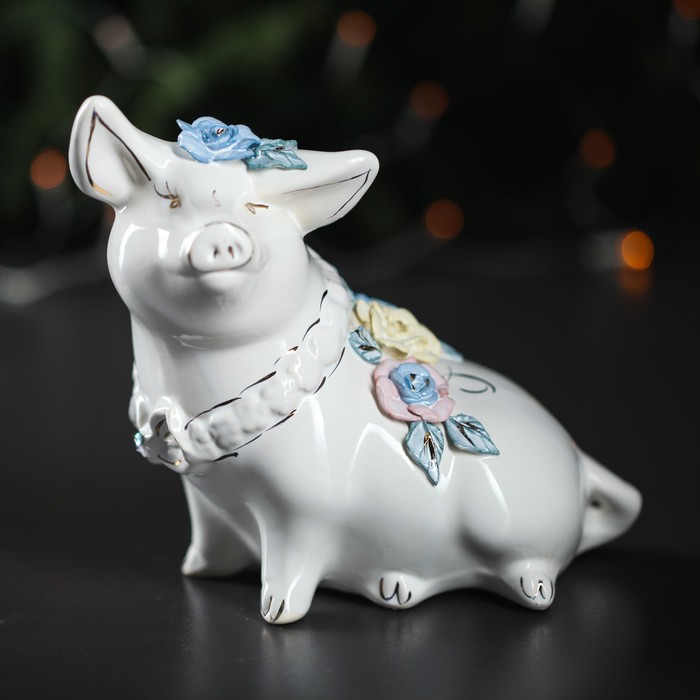 Копилка "Свинка Ушастик" лепка большая