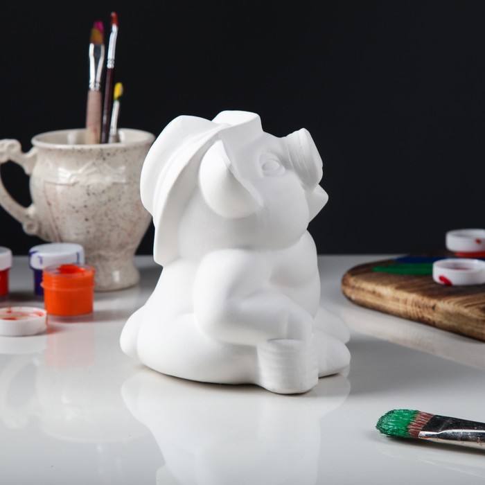 Копилка "Свинка ковбой", под роспись