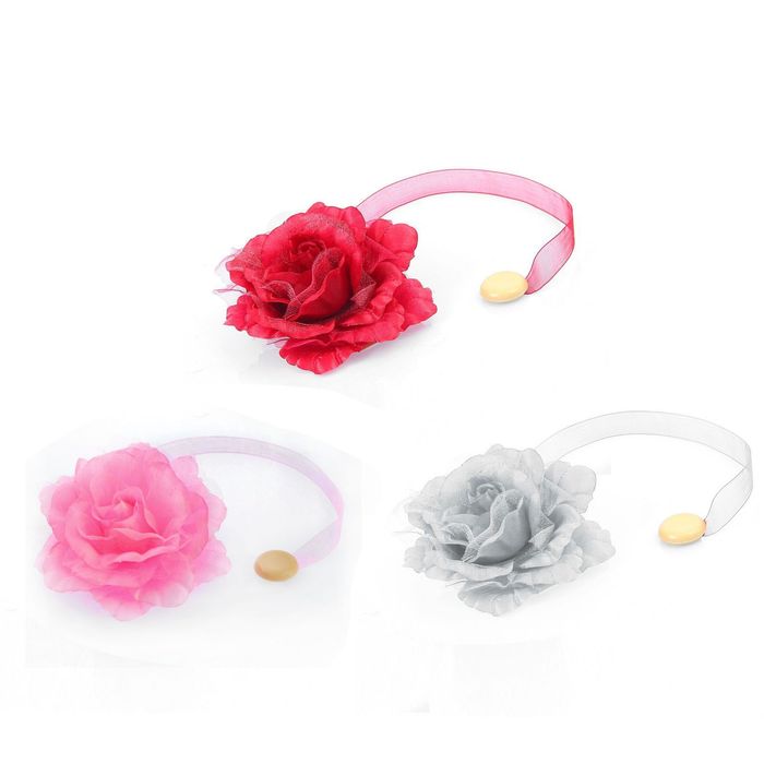 Подхват для штор на ленте "Пион", цвета МИКС