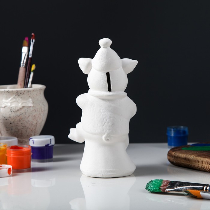 Копилка под нанесение "Поросенок с барабаном"