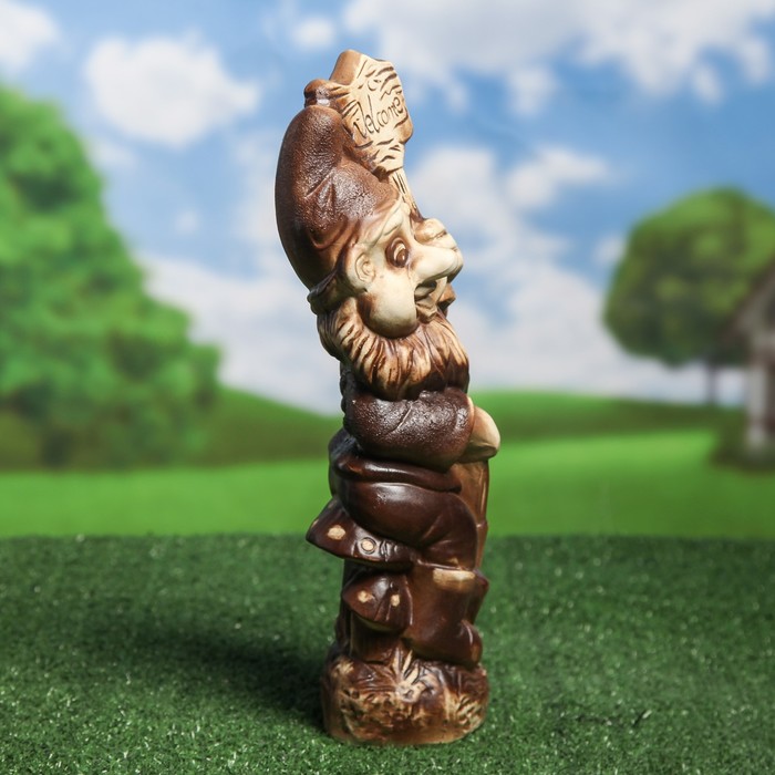 Садовая фигура "Гном WELCOME" шамот