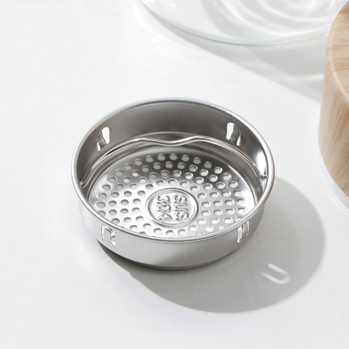 Бутылка двойное стекло 300 мл "Воздушность", с ситом, рисунок МИКС