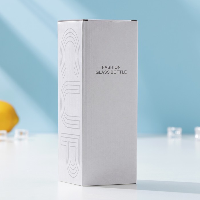 Бутылка двойное стекло 300 мл "Воздушность", с ситом, рисунок МИКС