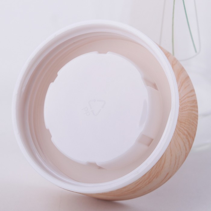 Бутылка двойное стекло 300 мл "Воздушность", с ситом, рисунок МИКС