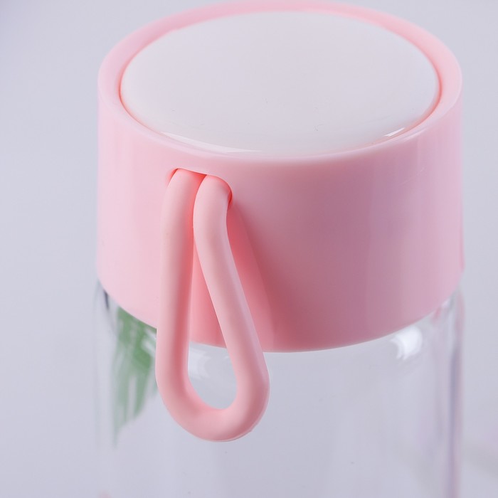 Бутылка 350 мл "Фламинго и кактус", рисунок МИКС