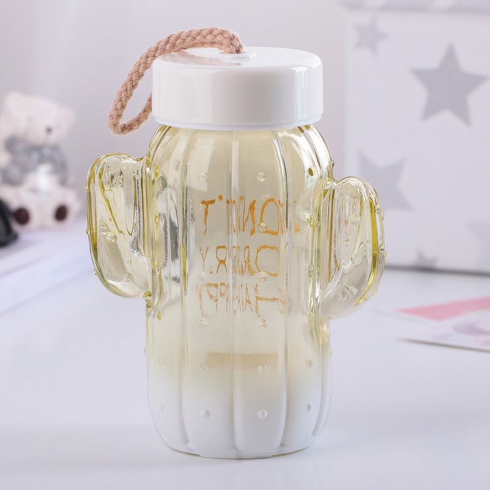 Бутылка 300 мл "Кактус", рисунок и цвет МИКС